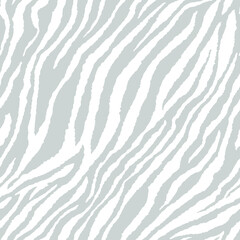 Abstract Hand Drawing Seamless Diagonal Zebra Tiger Stripes Vector Pattern