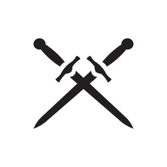 sword knife icon vector design isolated on a white background