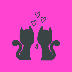 cats in love