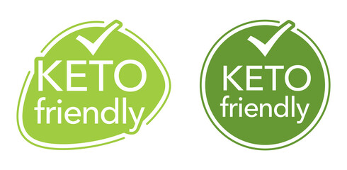 Keto friendly sticker for low-carbohydrate foods