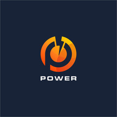 P power letter logo abstract