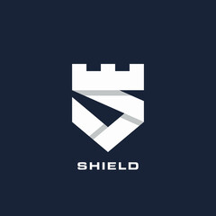 S shield logo letter abstract
