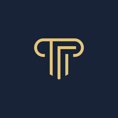 TP initial logo line abstract
