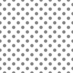 Dots seamless pattern. Circles ornament. Dot shapes motif. Circle forms backdrop. Dotted wallpaper. Rounds background. Digital paper, textile print, web design, abstract image. Vector artwork.