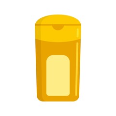 Sunscreen cream bottle icon flat isolated vector