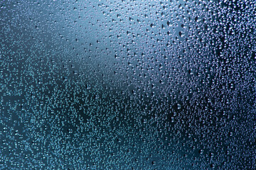 Water drops on window glass.