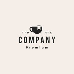 Obraz premium coffee bookmark hipster vintage logo vector icon illustration