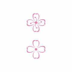 Beauty plumeria icon flowers design illustration Template