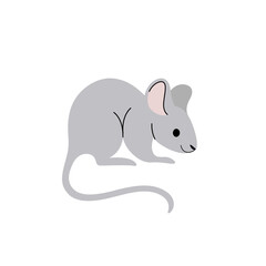 Cartoon mouse - cute character for children. Vector illustration in cartoon style.