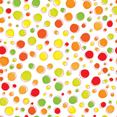 Seamless pattern with jagged circles, lines, used for packaging, fabric, background and other products.