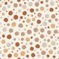 Seamless pattern with jagged circles, lines, used for packaging, fabric, background and other products.