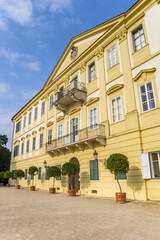 Fototapeta na wymiar Balcony on the facade of the palace in Valtice, Czech Republic