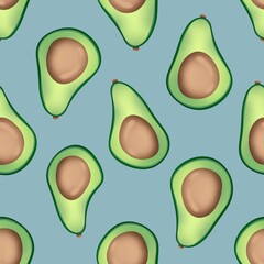 Avocado seamless pattern. Pattern for fabric, textile, clothing, paper, packaging.