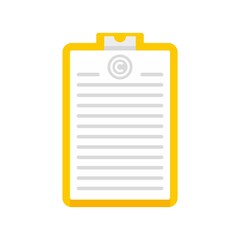 Franchise clipboard icon flat isolated vector