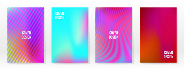 Minimal Poster. Pastel Soft. Rainbow Gradient Set