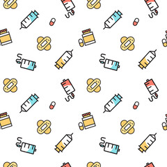Medical Vector Seamless Pattern