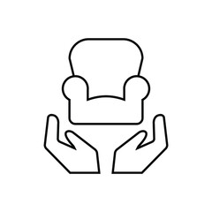 Sofa chair icon