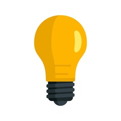 Classic light bulb icon flat isolated vector