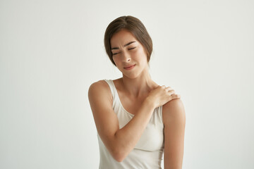 woman with joint pain rheumatism health problems medicine