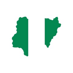 Nigerian territory icon flat isolated vector