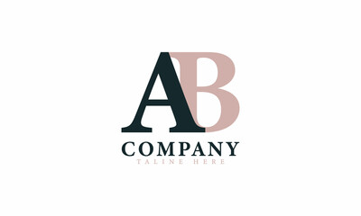 AB Luxury logo template design vector illustration.