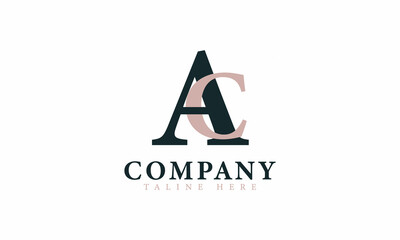 AC Luxury logo template design vector illustration.