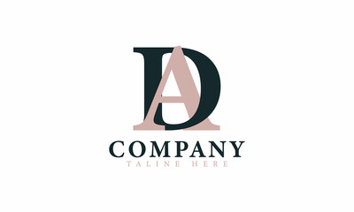 AD Luxury logo template design vector illustration.