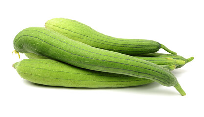 fresh loofah on the white background