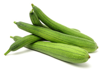 fresh loofah on the white background