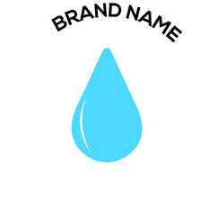 water logo is a unique logo with sky blue color and  white a background
