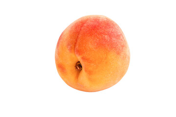 Juicy peach isolated on white background