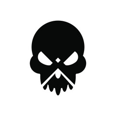 Skull logo, Skull icon, Skull Halloween symbol vector illustration isolated on white background. EPS 10