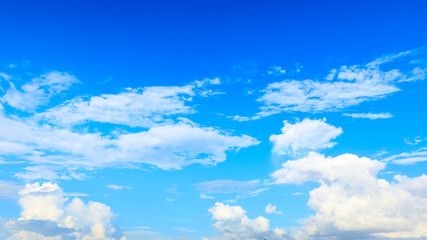 Naklejka na ściany i meble Clear sky and cloud natural landscape close-up in China