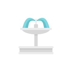 Architecture drinking fountain icon flat isolated vector