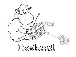 Owca islandia - obrazy, fototapety, plakaty