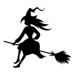 Halloween witch silhouette