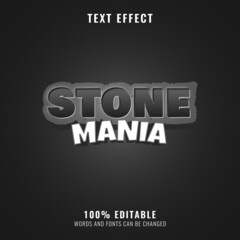 stone rock text effect for game logo title