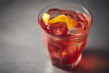 Old fashioned whiskey close up