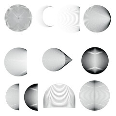 Set of abstract design elements. Vector illustration. Geometric shapes .