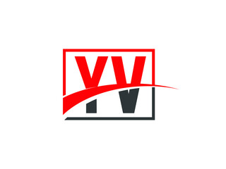 Obraz premium Y V, YV Letter Logo Design