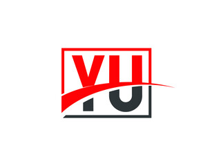 Fototapeta premium Y U, YU Letter Logo Design