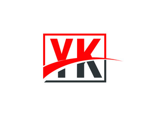 Y K, YK Letter Logo Design