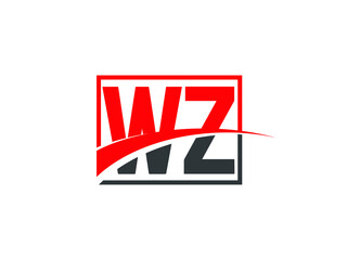 W Z, WZ Letter Logo Design