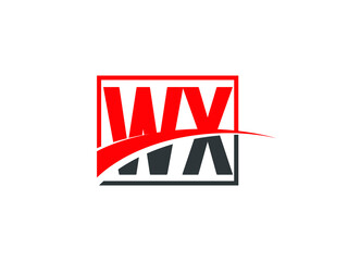 W X, WX Letter Logo Design