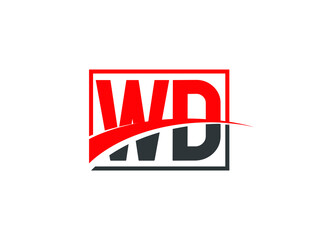 W D, WD Letter Logo Design