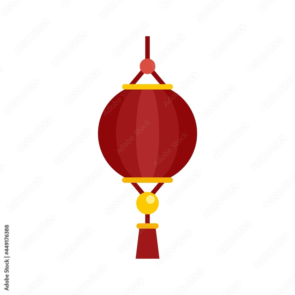 Wall mural dragon chinese lantern icon flat isolated vector