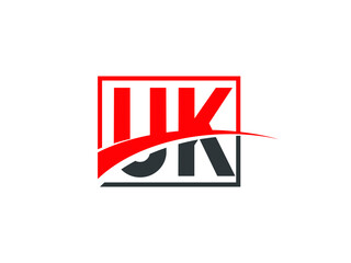 U K, UK Letter Logo Design
