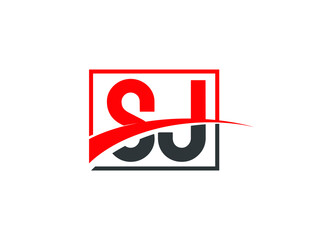S J, S J Letter Logo Design