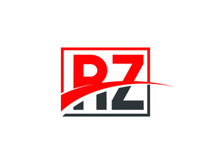 R Z, RZ Letter Logo Design