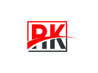 R K, RK Letter Logo Design